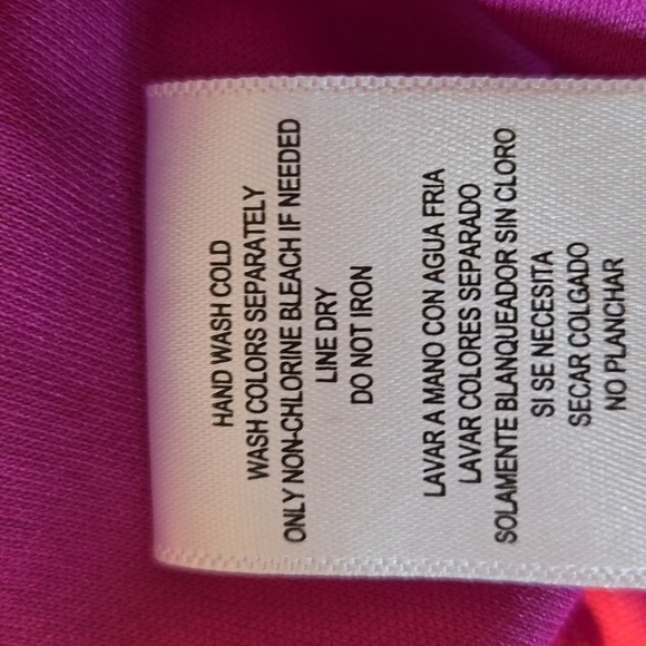 Taylor Pink V-Neck Sleeveless Tie Waist Lined 2 Pocket Maxi Dress Size Small - Picture 11 of 14